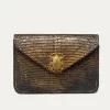New Claris Virot Alex Wallet Old Gold Lizard