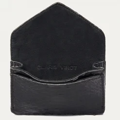 Hot Claris Virot Alex Wallet Black Python Golden Hardware