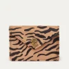 Best Sale Claris Virot Alex Wallet Tora Tiger Leather