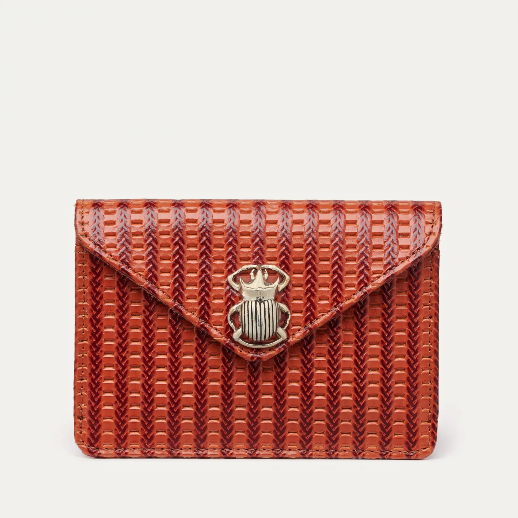 Best Claris Virot Alex Wallet Anko Brick Embossed Woven Leather