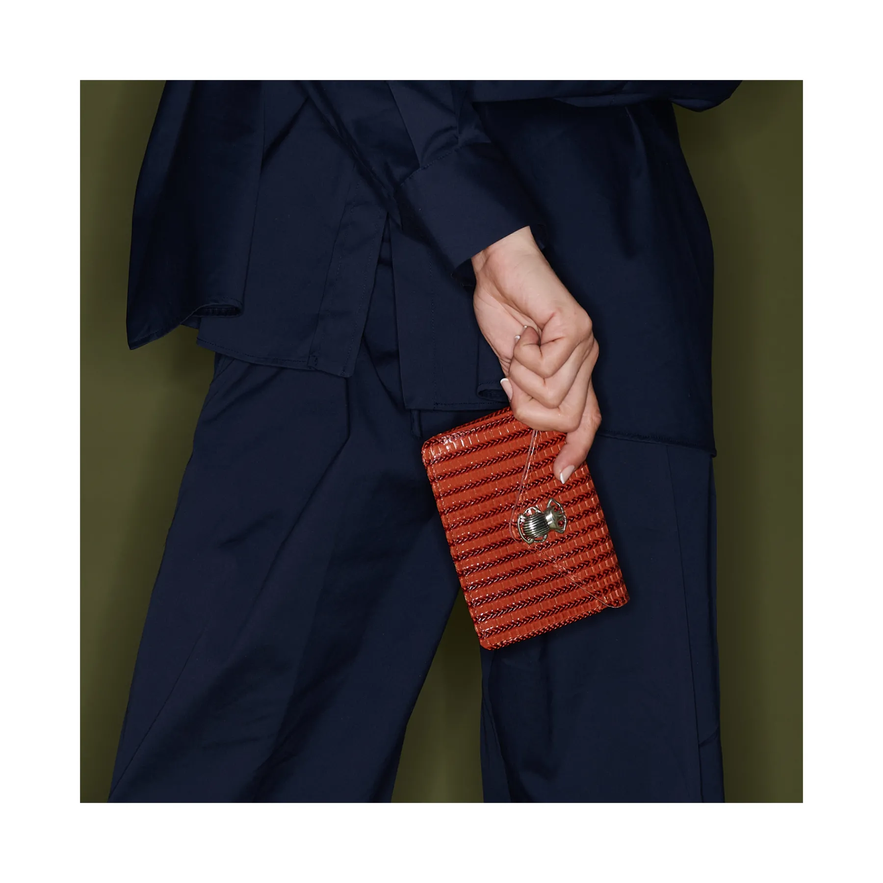 Best Claris Virot Alex Wallet Anko Brick Embossed Woven Leather