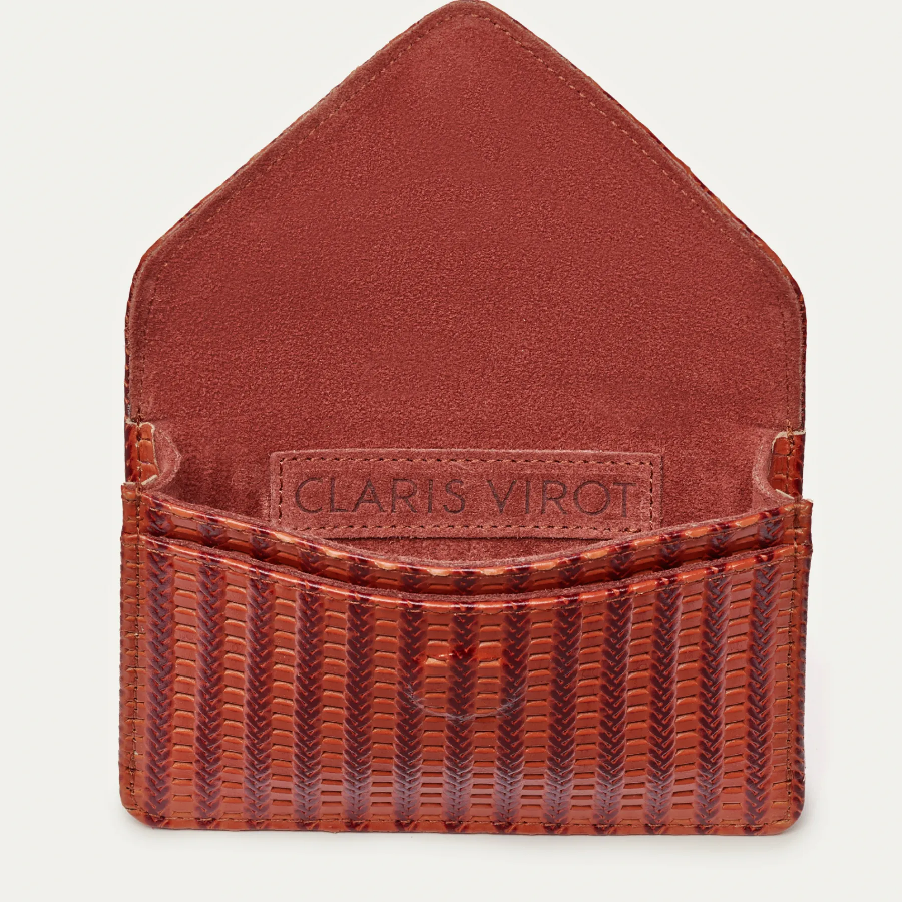Best Claris Virot Alex Wallet Anko Brick Embossed Woven Leather