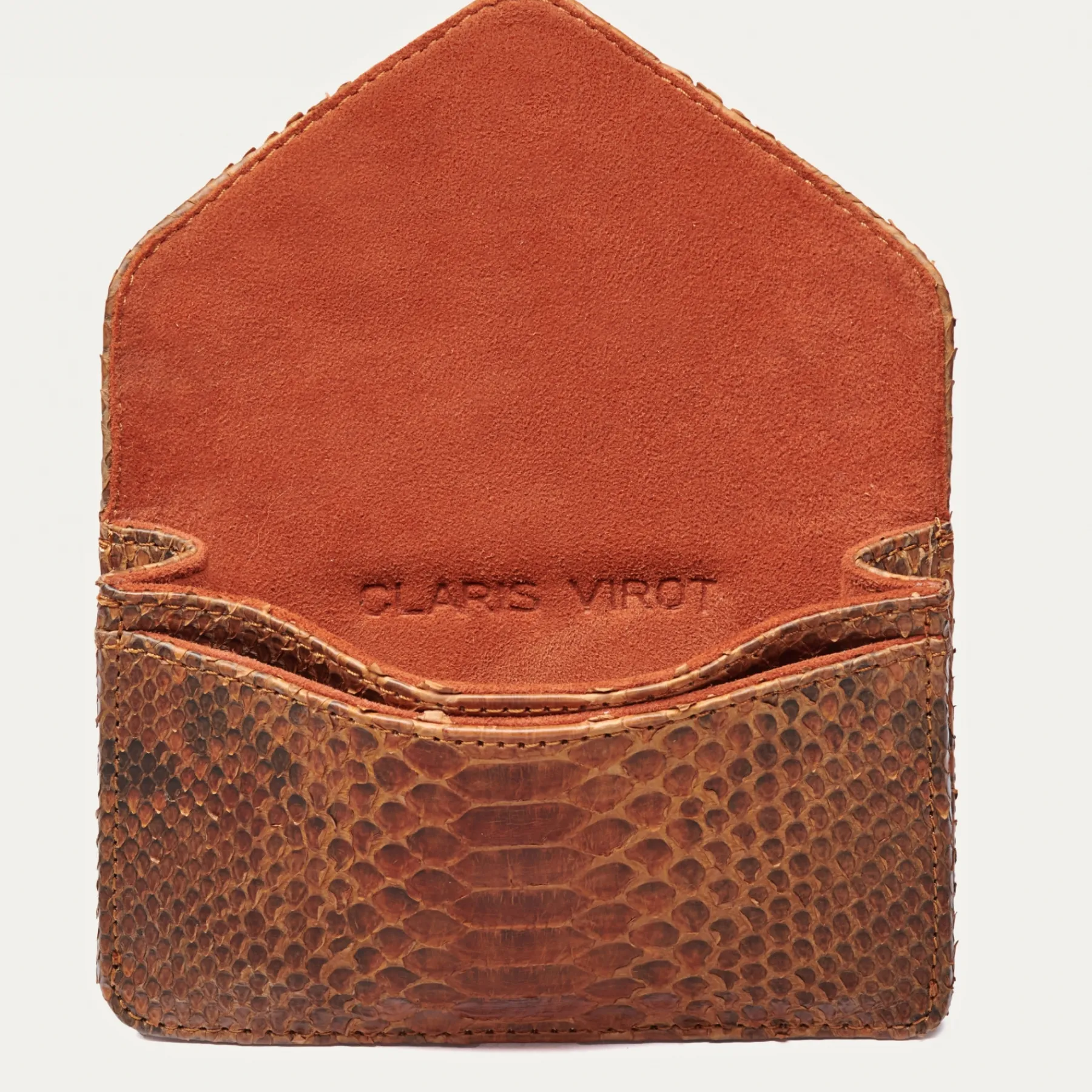 Flash Sale Claris Virot Alex Wallet Moka Python And Leather