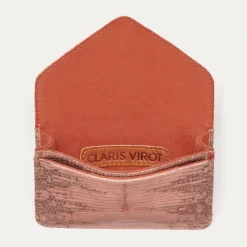 Best Sale Claris Virot Alex Wallet Old Pink Lizard