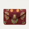 Best Claris Virot Alex Wallet Purple Cashmere Fabric