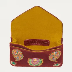 Best Claris Virot Alex Wallet Purple Cashmere Fabric