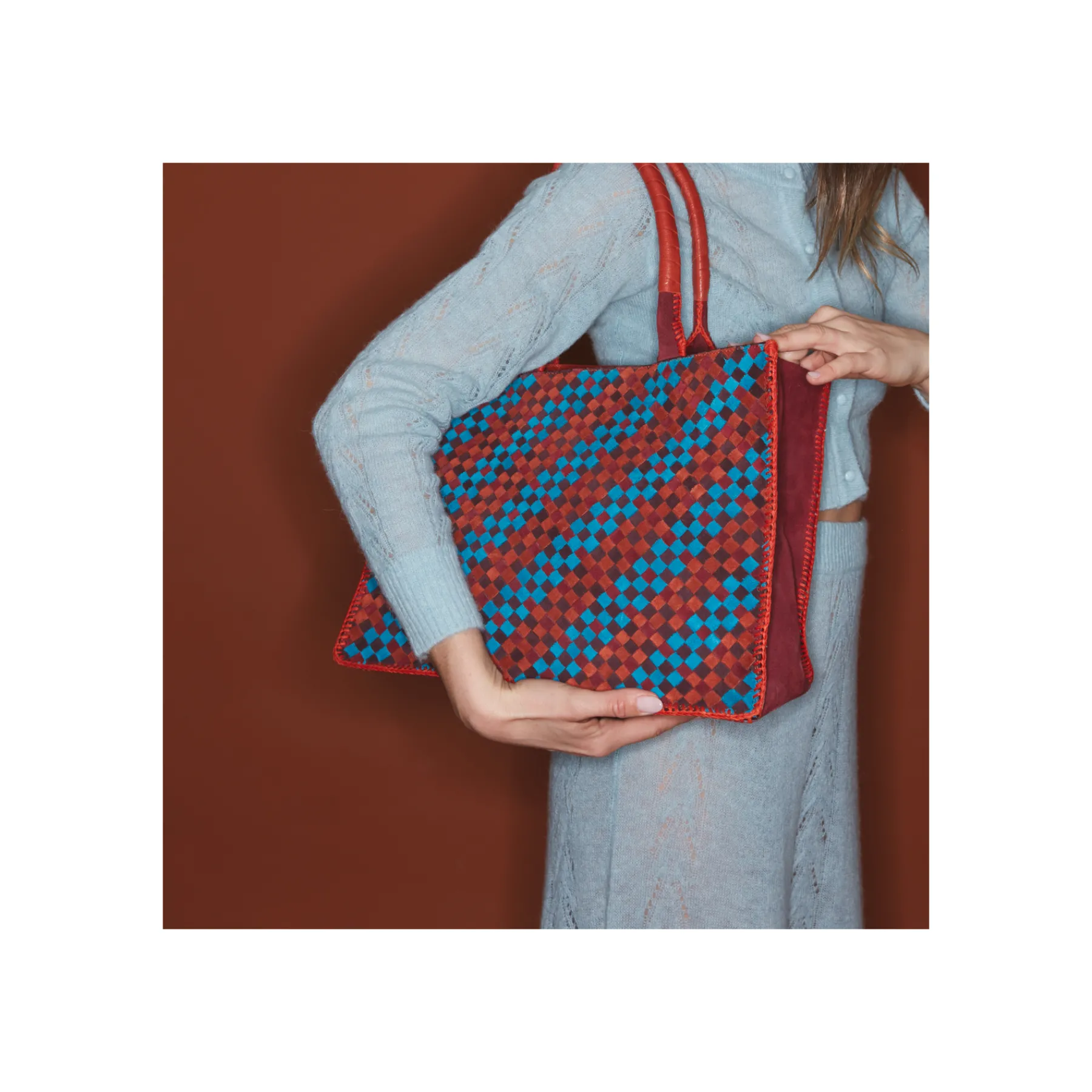 Online Claris Virot Archi Bag Braided Tricolor Leathers