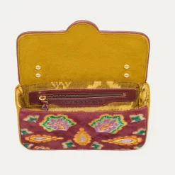 Fashion Claris Virot Ava Medium Bag Purple Cashmere Fabric