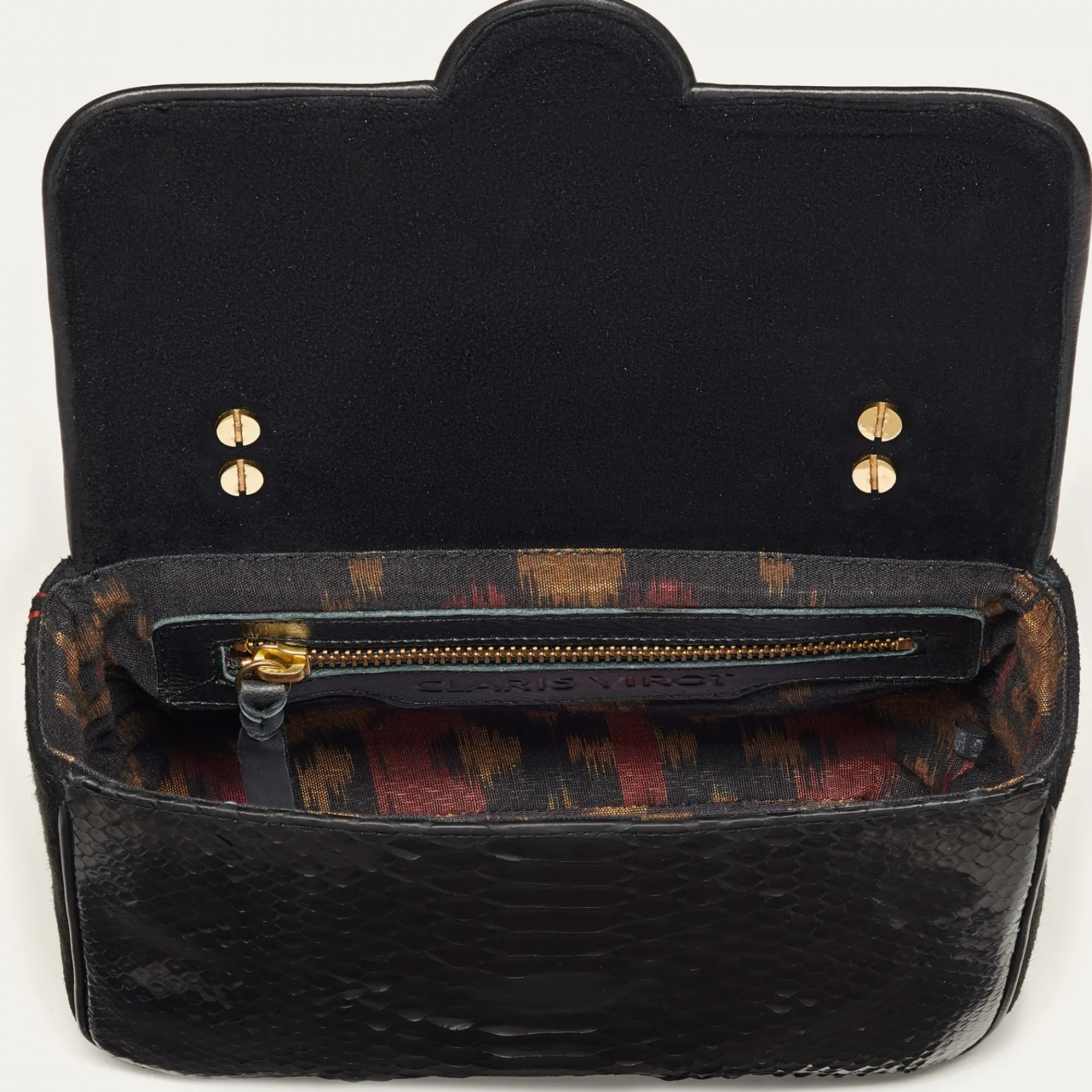 Best Claris Virot Ava Medium Bag Black Python