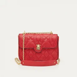 Online Claris Virot Ava Medium Bag Vermilion Leather And Suede