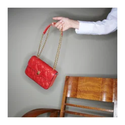 Online Claris Virot Ava Medium Bag Vermilion Leather And Suede