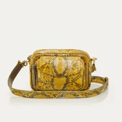Fashion Claris Virot Baby Charly Bag Yellow Imperial Samurai Python