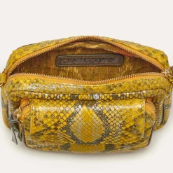 Fashion Claris Virot Baby Charly Bag Yellow Imperial Samurai Python