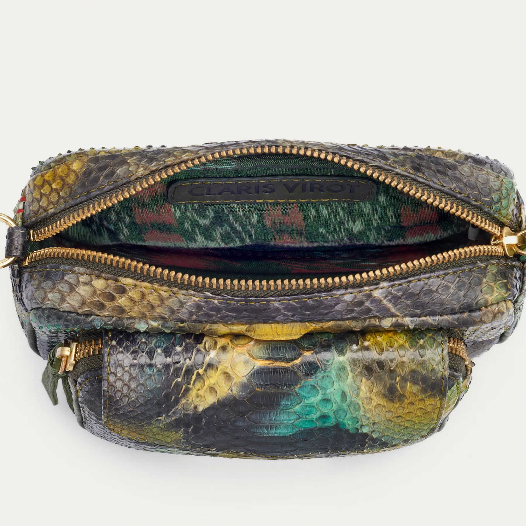 New Claris Virot Baby Charly Bag Green Valley Python