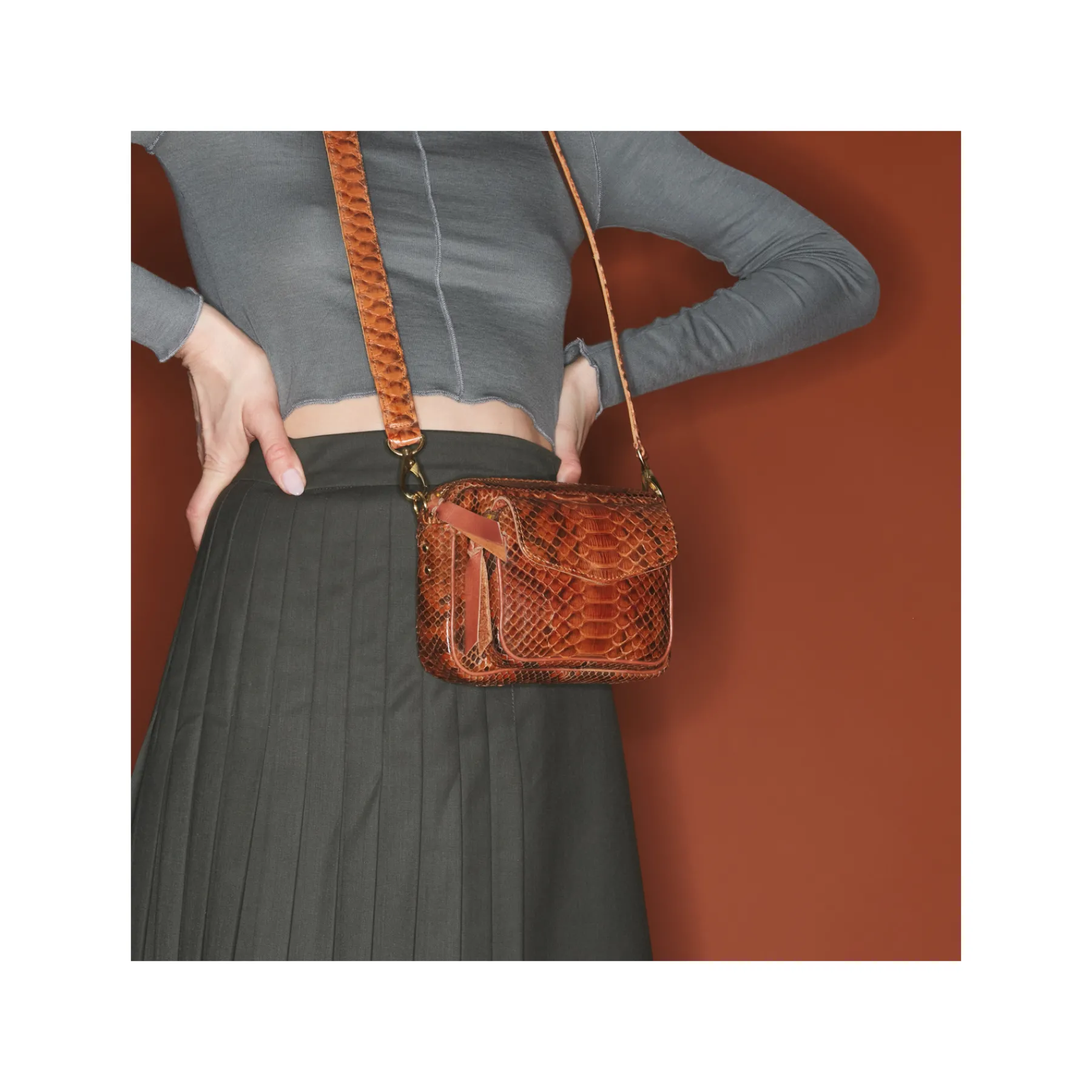Flash Sale Claris Virot Baby Charly Bag Moka Python