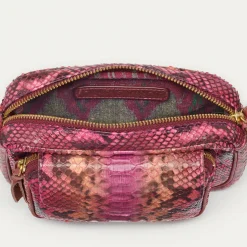 Discount Claris Virot Baby Charly Bag Pink Burgundy Python