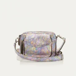 Clearance Claris Virot Baby Charly Bag Metallic Gasoil Leather