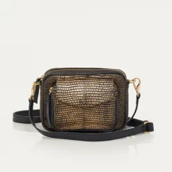 Discount Claris Virot Baby Charly Bag Old Gold Lizard