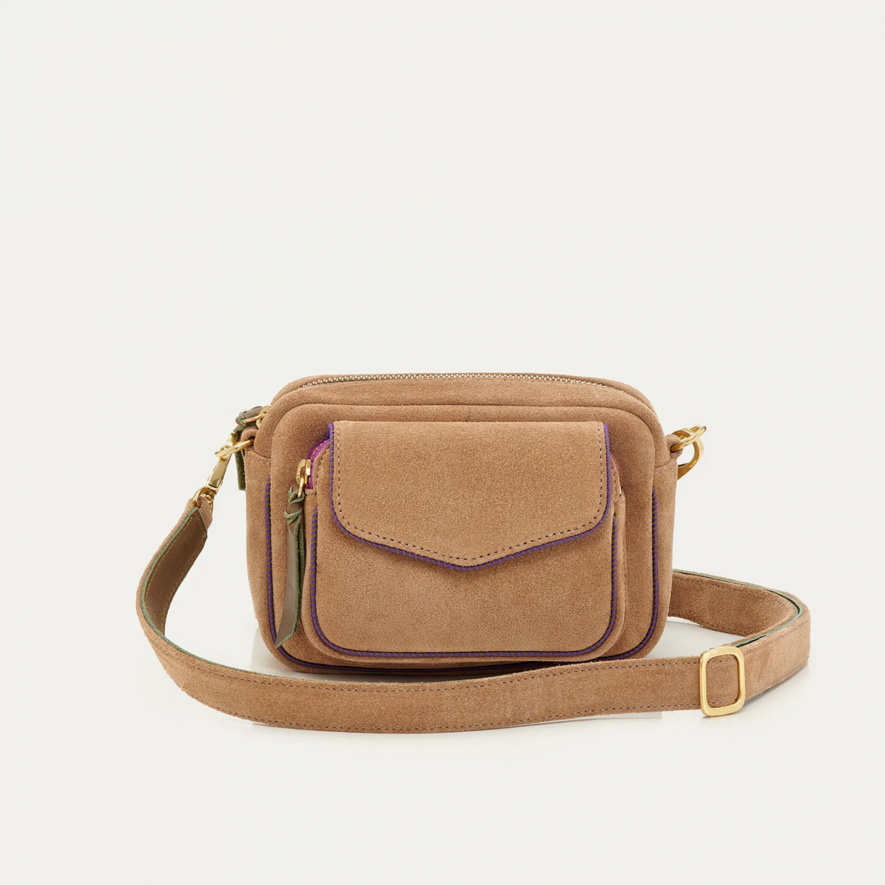 Store Claris Virot Baby Charly Bag Grege Thick Leather Suede