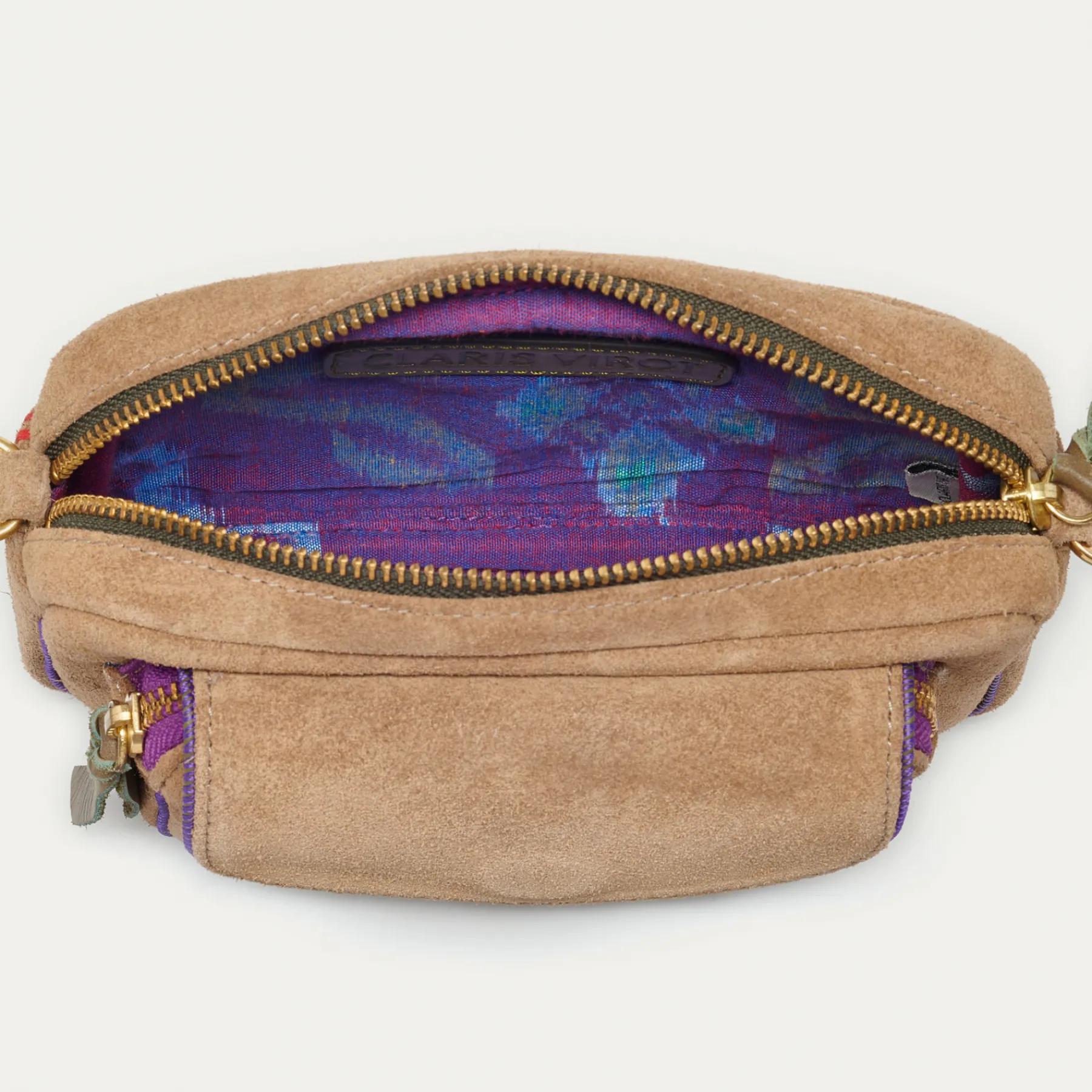 Store Claris Virot Baby Charly Bag Grege Thick Leather Suede