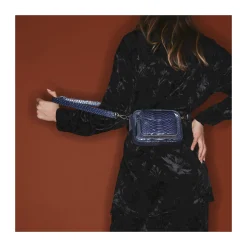 Shop Claris Virot Baby Charly Bag Ice Blue Metallic Python
