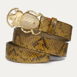 Cheap Claris Virot Beetle Belt Kaki Python