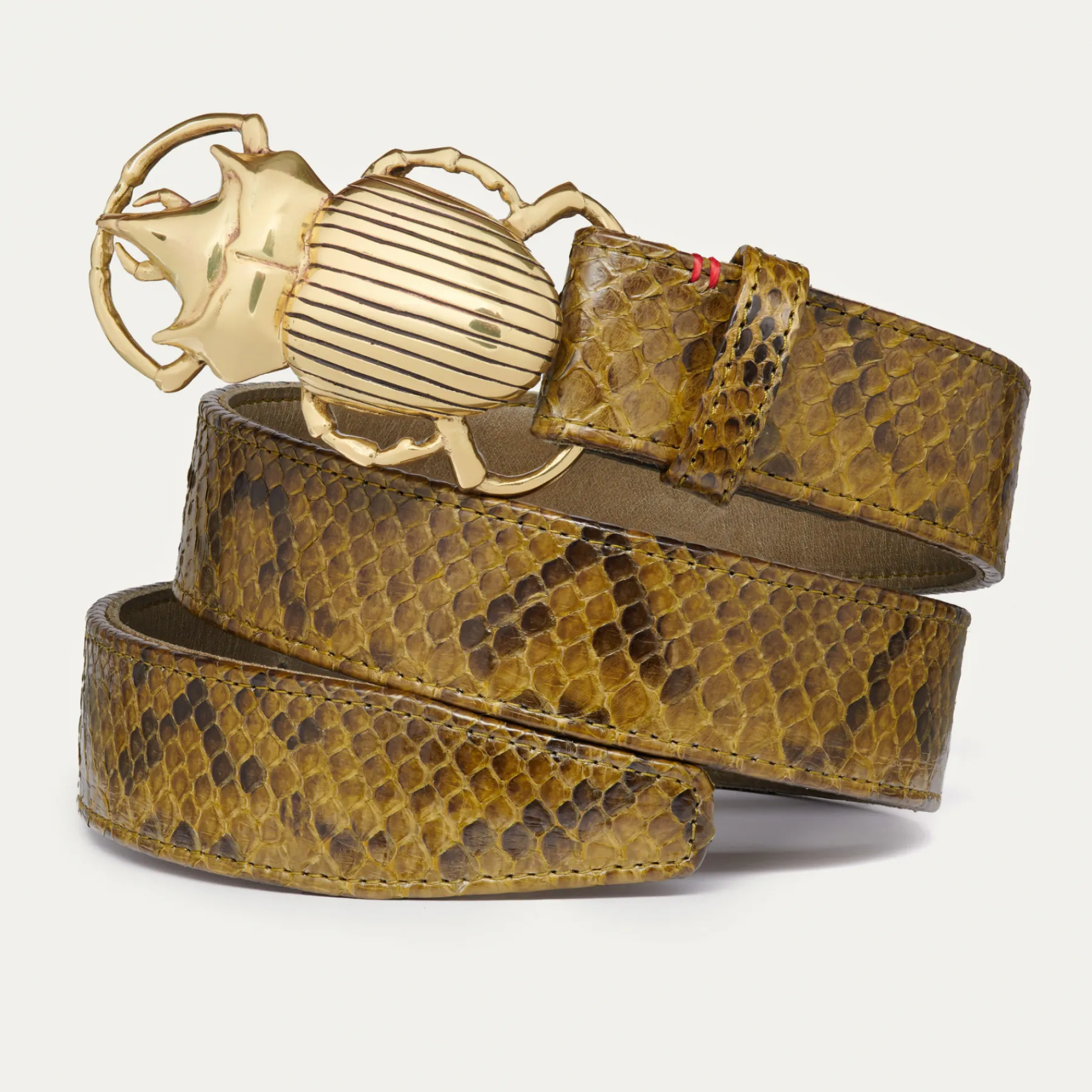 Cheap Claris Virot Beetle Belt Kaki Python