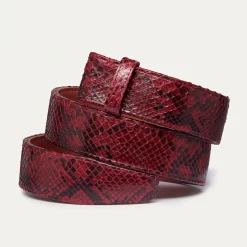 Fashion Claris Virot Beetle Belt Burgundy Python