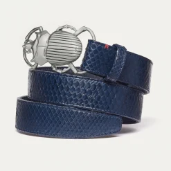 Store Claris Virot Beetle Belt Navy Python