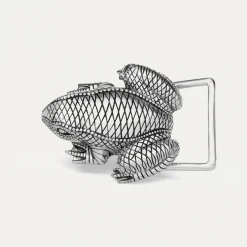 New Claris Virot Belt Buckle Silver Frog