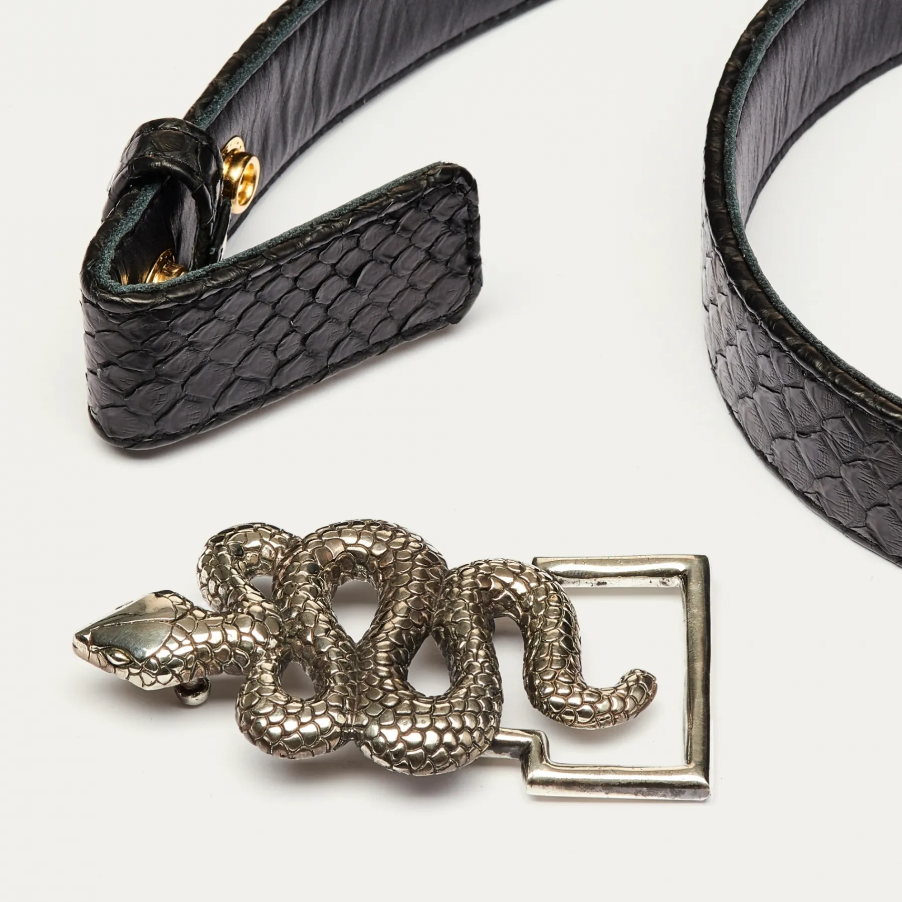 Discount Claris Virot Belt Buckle Silver Snake