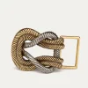 Flash Sale Claris Virot Belt Buckle Silver Gold Mixed Knot
