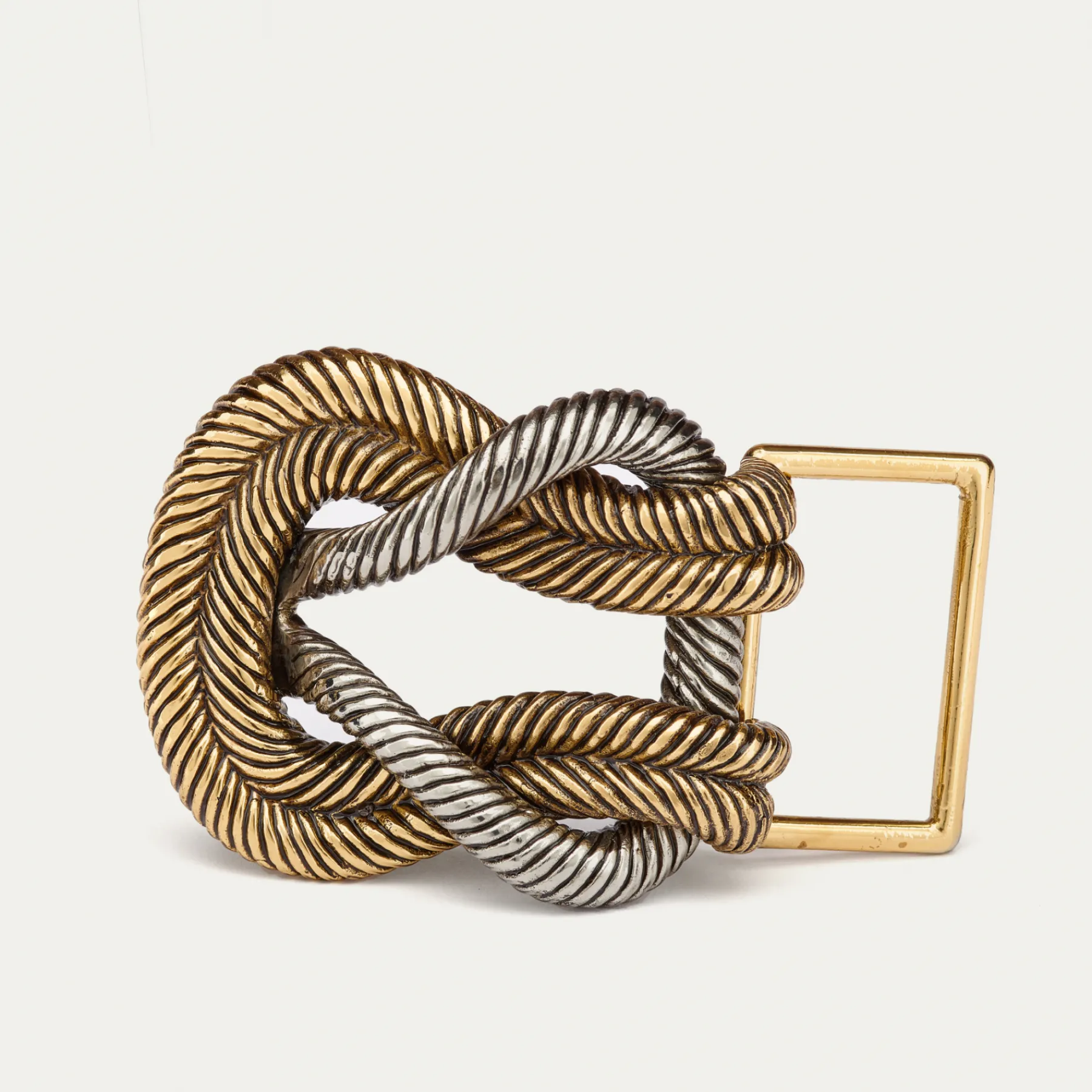 Flash Sale Claris Virot Belt Buckle Silver Gold Mixed Knot