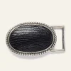 Hot Claris Virot Belt Buckle Black Lizard