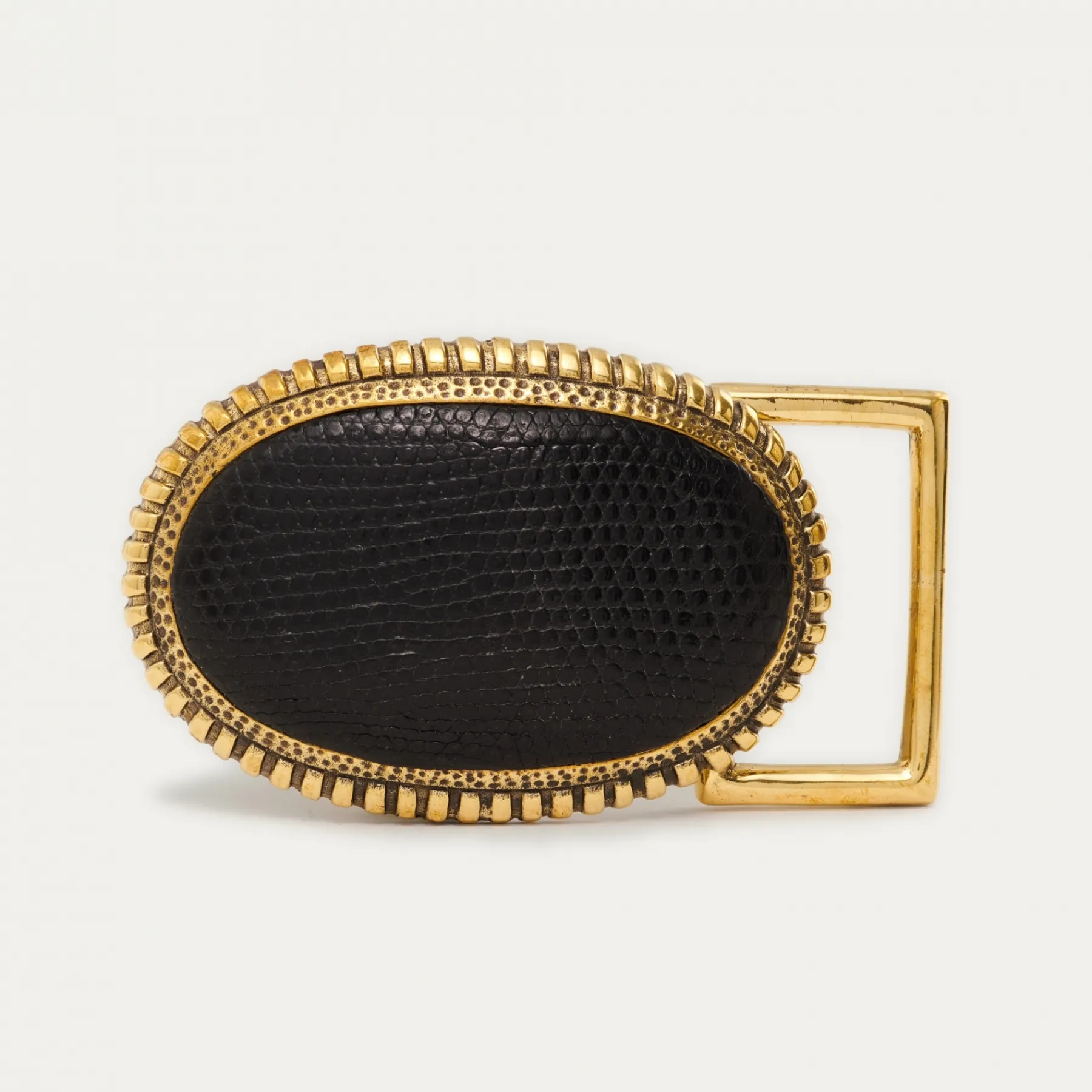 Cheap Claris Virot Belt Buckle Black Lizard Gold Buckle