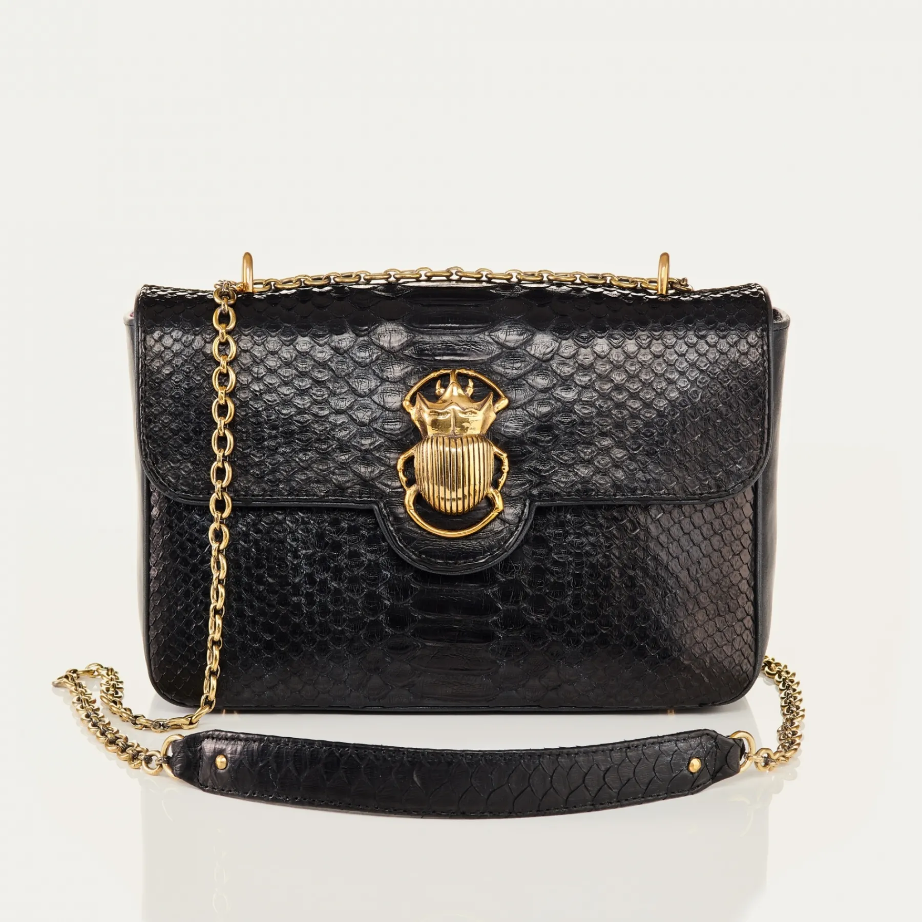 Outlet Claris Virot Big Ava Bag Black Python