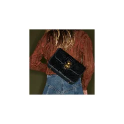 Outlet Claris Virot Big Ava Bag Black Python
