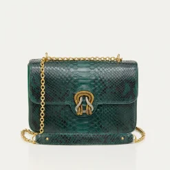 New Claris Virot Big Ava Bag Green Forest Python