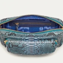 Store Claris Virot Big Charly Bag Blue Lagoon Python