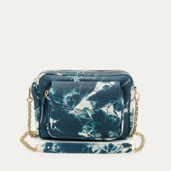 Shop Claris Virot Big Charly Bag Blue Tie And Dye Leather