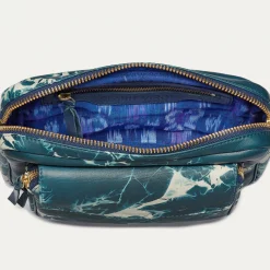 Shop Claris Virot Big Charly Bag Blue Tie And Dye Leather