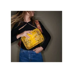 Cheap Claris Virot Big Charly Bag Saffron Python