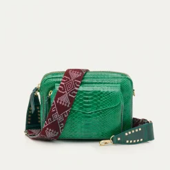 Best Claris Virot Big Charly Bag Grass Green Python