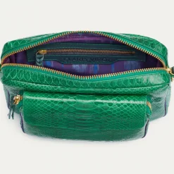 Best Claris Virot Big Charly Bag Grass Green Python