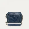 Sale Claris Virot Big Charly Bag Navy Silver Hardware Python