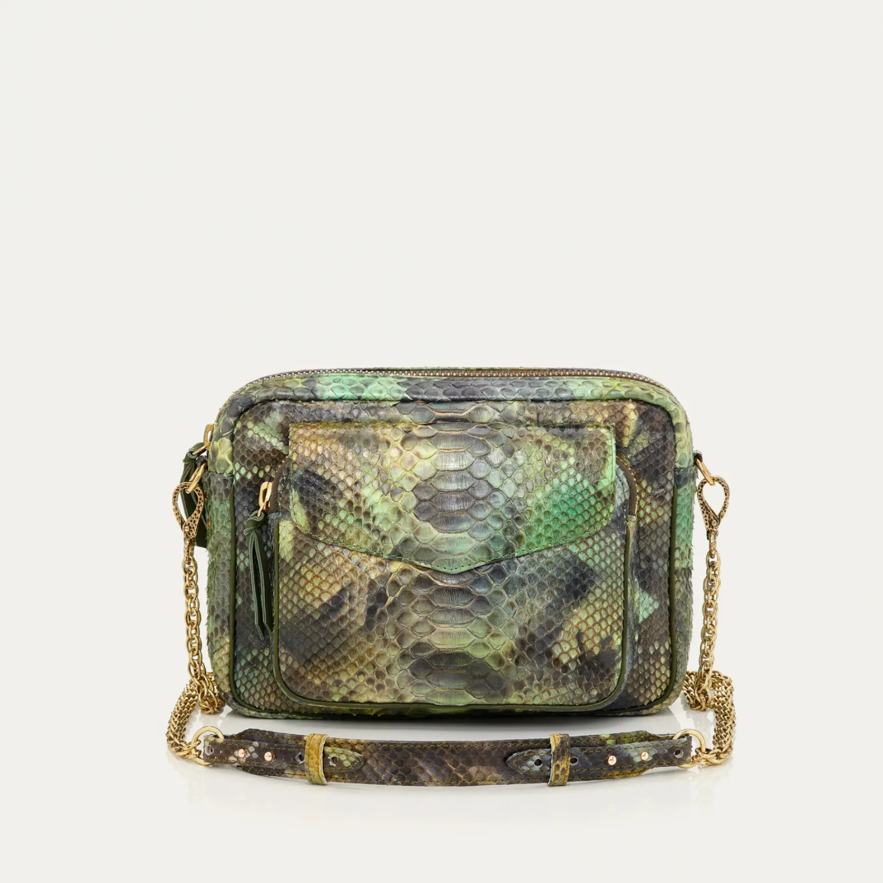 Flash Sale Claris Virot Big Charly Bag Green Valley Python