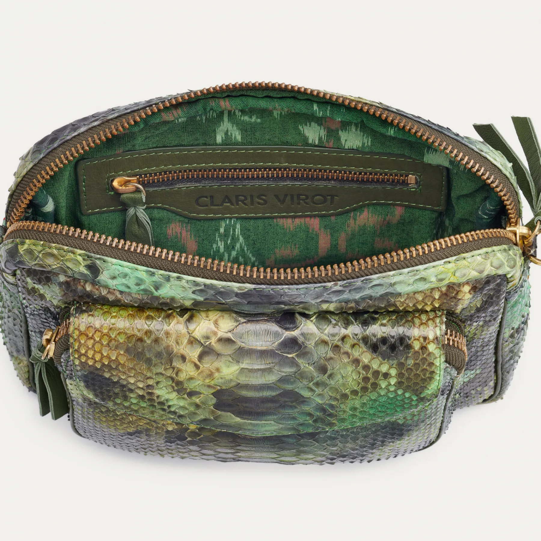 Flash Sale Claris Virot Big Charly Bag Green Valley Python