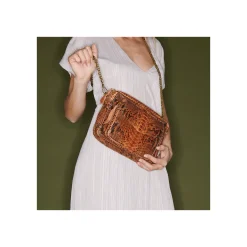 Cheap Claris Virot Big Charly Bag Moka Python