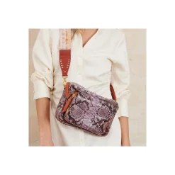 Sale Claris Virot Big Charly Bag Parme Paruma Python