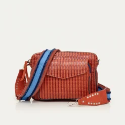 Best Sale Claris Virot Big Charly Bag Anko Brick Embossed Woven Leather